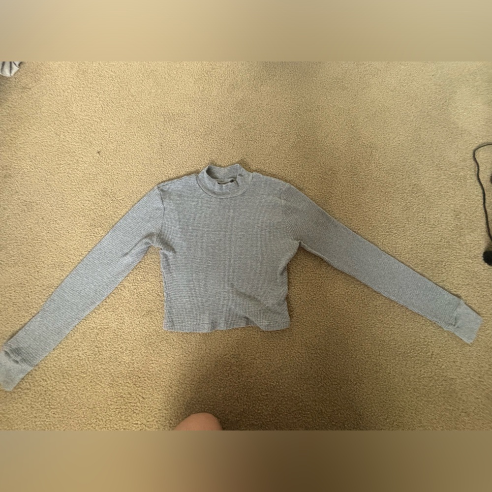 TNA cropped grey long sleeve